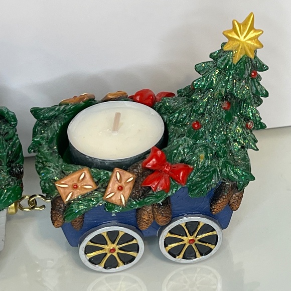 PartyLite RETIRED Santa Train Tealight Holder P9793 (3 Pcs) Christmas NIB Opened - Picture 5 of 15